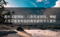 黑料深度揭秘：八卦风波背后，神秘人在记者发布会的角色疯狂令人意外