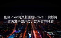 刚刚Pixiv网页版重磅Pixivel！震撼网红内幕全网炸裂，网友直呼过瘾