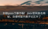 刚刚pixiv下载炸裂！pixiv官网直击揭秘，劲爆明星内幕评论区炸了
